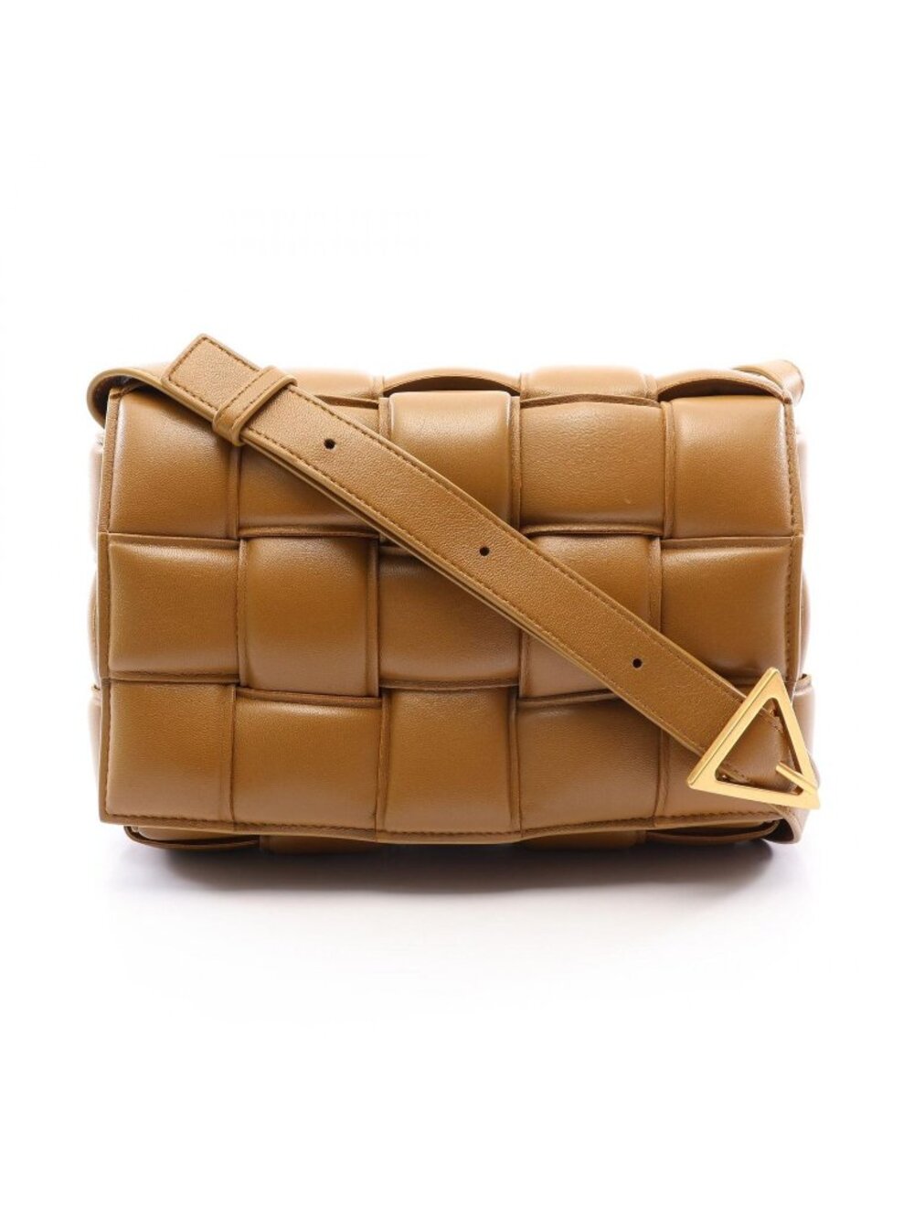 Bottega Veneta Shoulder Bag Padette Cassette Intrecciato Brown Leather Padet